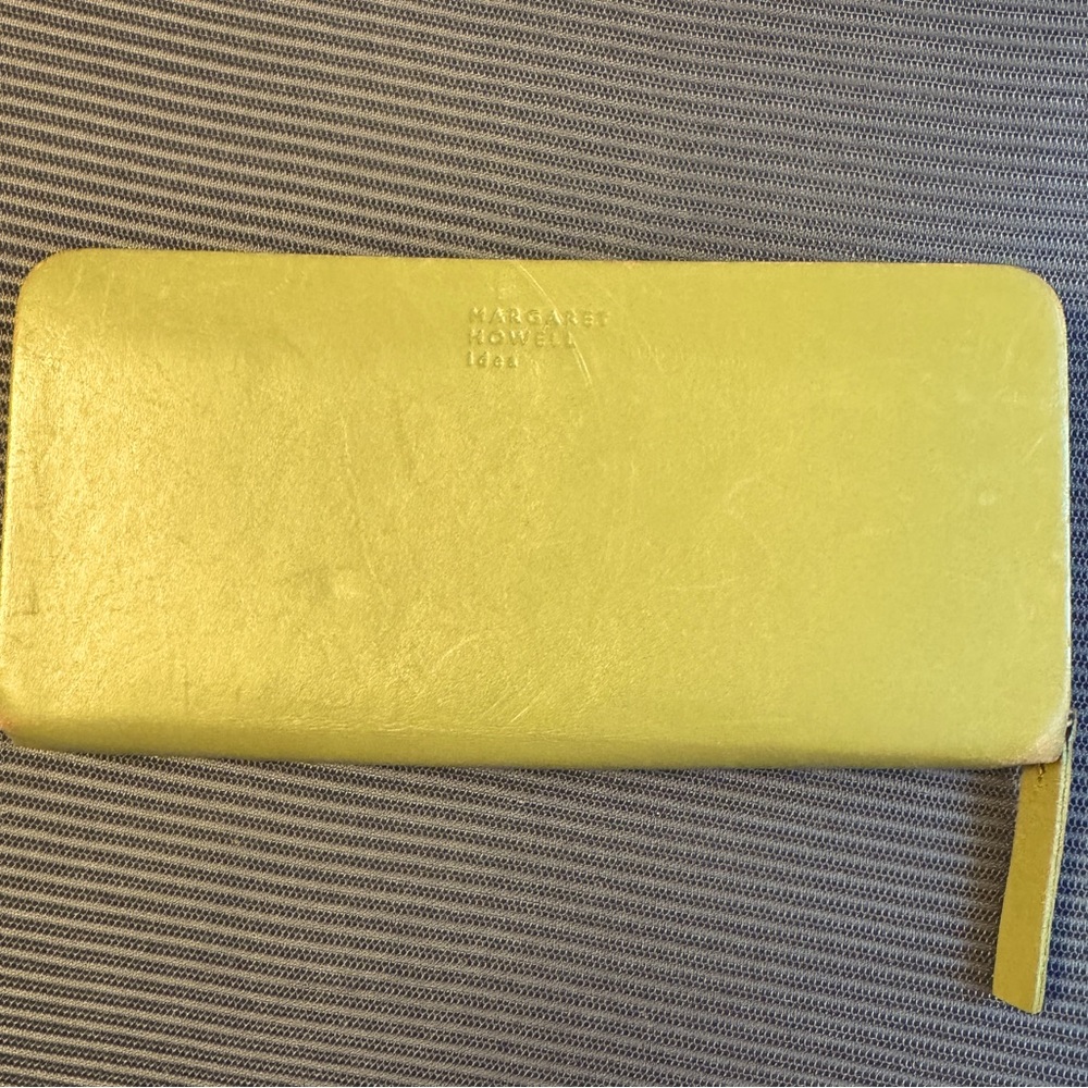 Margaret Howell Idea olive green leather wallet